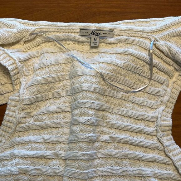 White Bass Cable Knit Cardigan with Fringes, Cable Knit Cardigan, Boho Cardigan - Picture 2 of 5